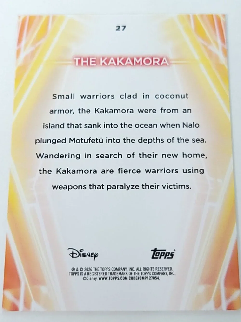 Kakamora Topps 2026 Disney Neon Holo Parallel Refractor Limited 017/199 - Picture 4 of 4